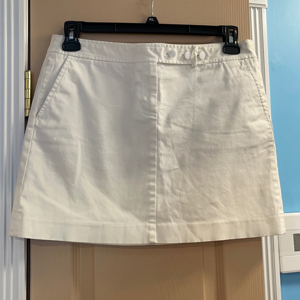 J Crew Stretch White Skirt